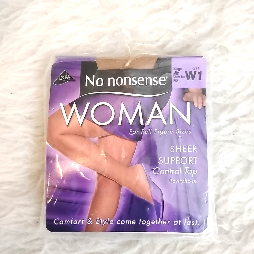 No Nonsense Women's Sheer Support Control Top Pantyhose Beige Sheer Tan